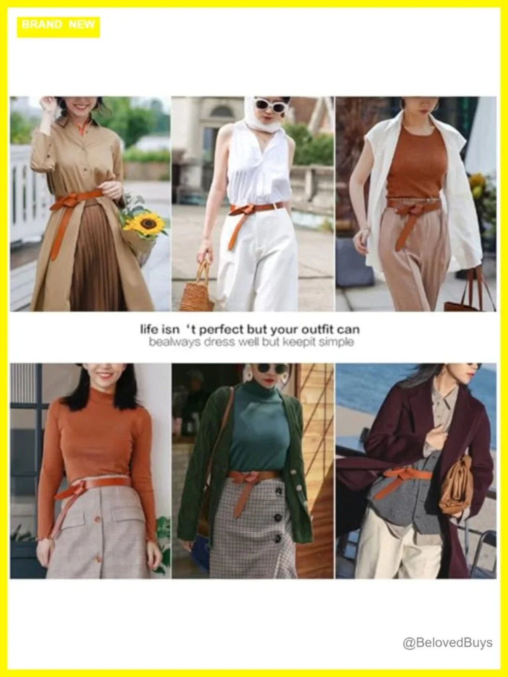 Women Soft Faux Leather Knot Belt Adjustable Tie Waist Belt